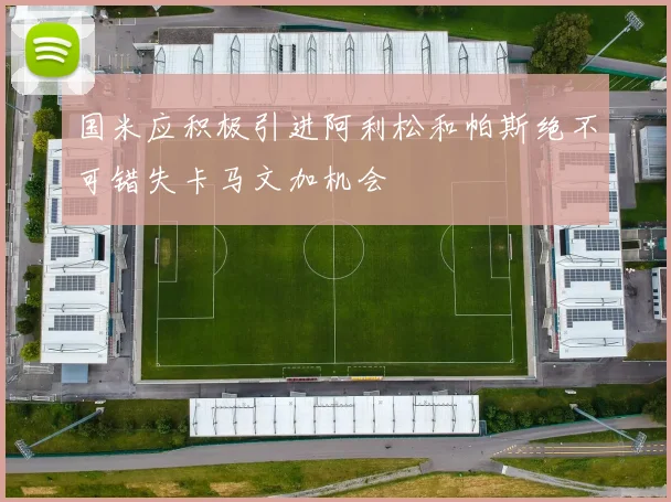国米应积极引进阿利松和帕斯绝不可错失卡马文加机会